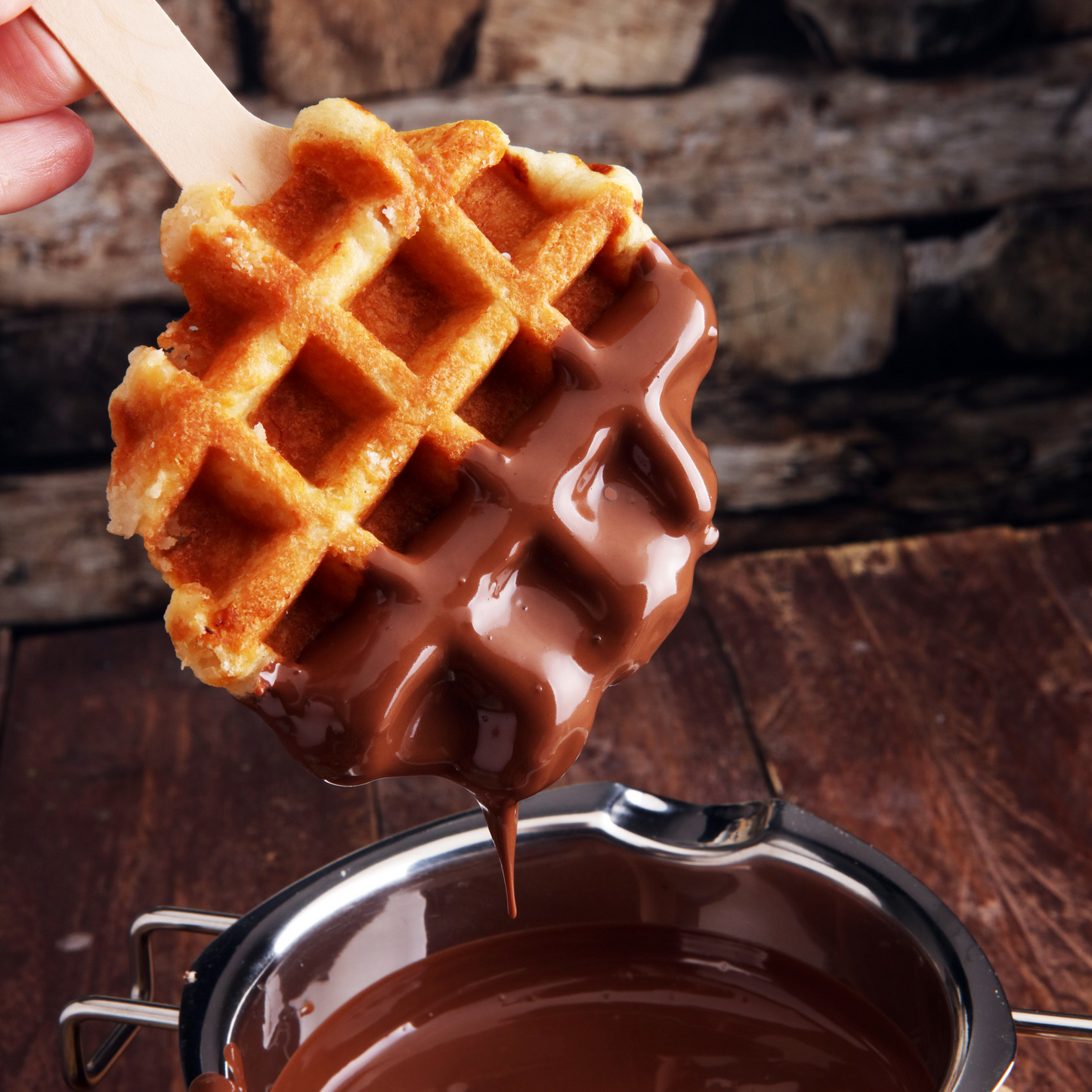 Fondue au chocolat pour trempage de vos gaufres liégeoises - 7 saveurs disponibles (200g)